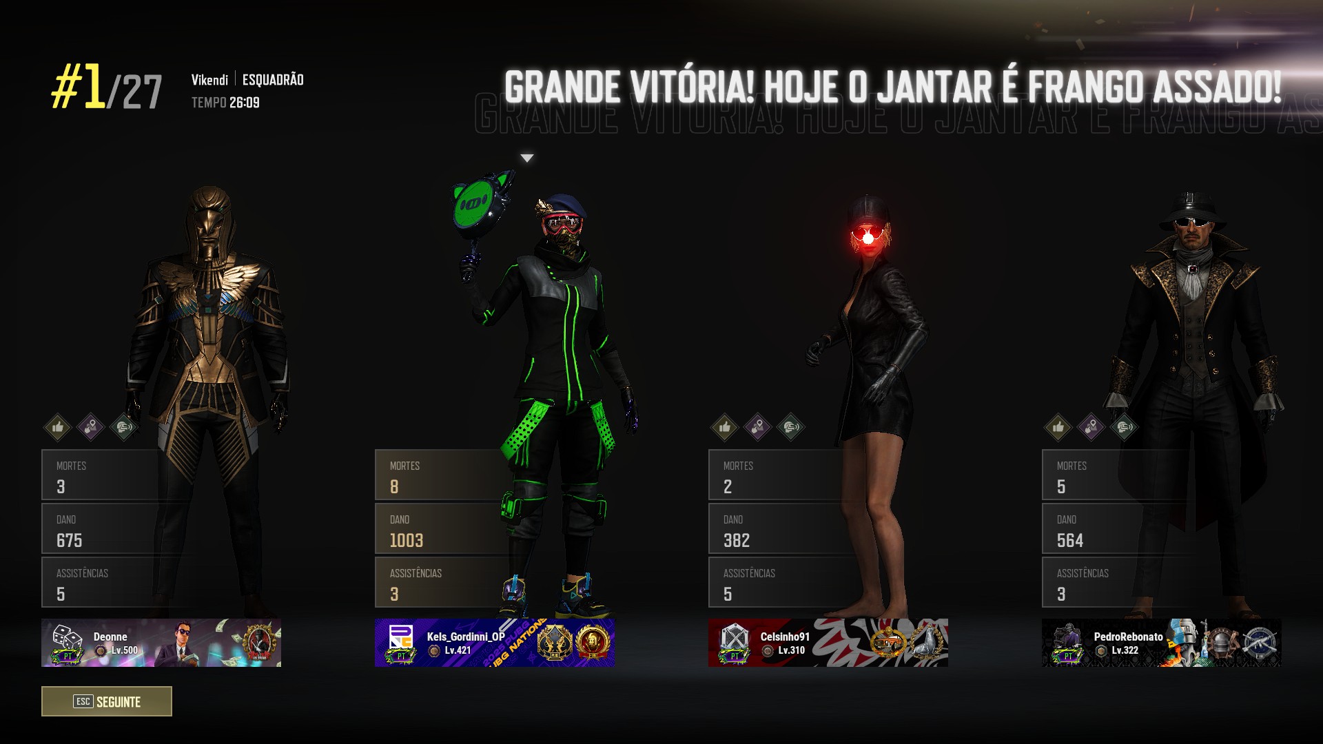 18 Mortes / 2624 Dano